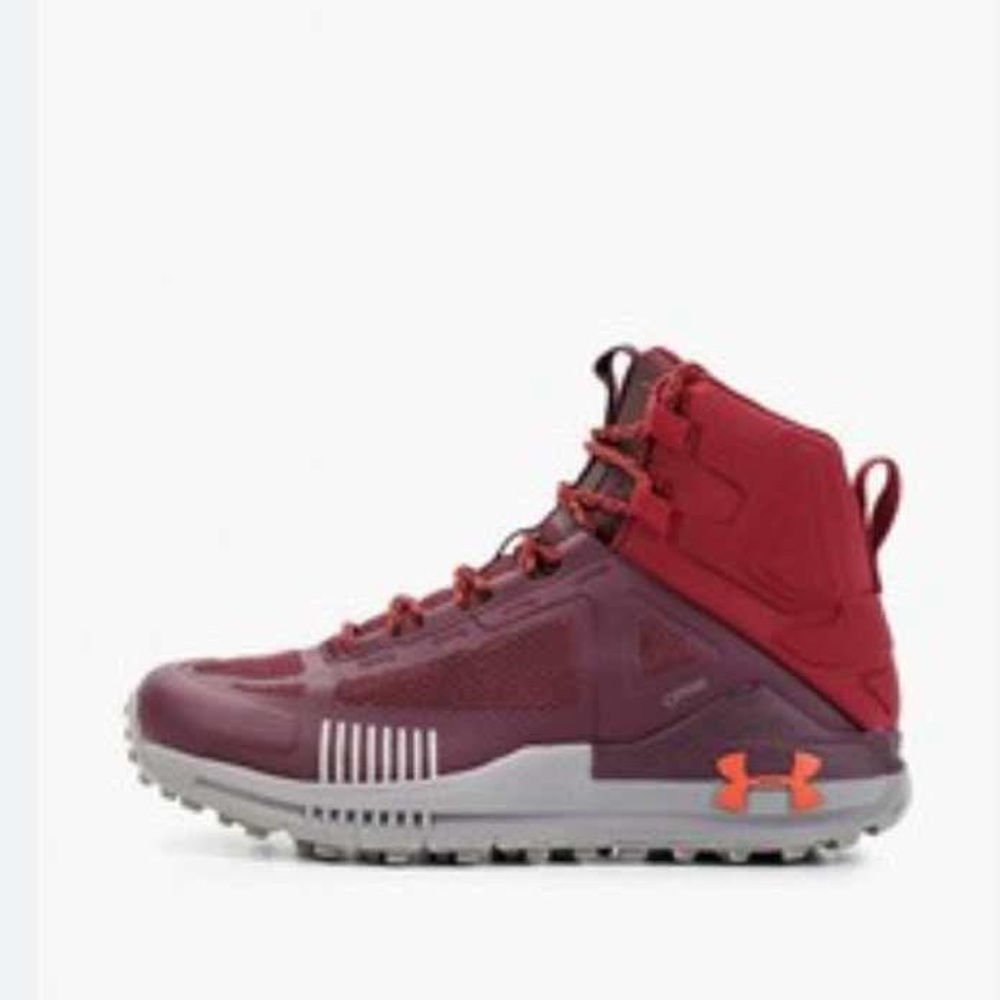 Under Armour Verge 2.0 Mid Gore-Tex Womens Hiking Boots Shoes Burgundy Sz 7.5